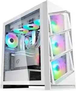 Segotep T3 White Mid-Tower ATX Gaming PC Case